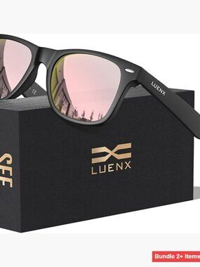 Polarized Square Frame Sunglasses UV400 Protection Lightweight Everyday Wear